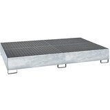 eurokraft pro Jeklena prestrezna kadica za cisterne IBC / KTC, DxŠxV 2690 x 1650 x 375 mm, prestrezna prostornina 1000 l, vroče cinkana | Shoptok.si