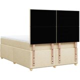  Krevet s oprugama i madracem krem 140x200 cm od tkanine | shoptok.hr