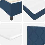 Box Spring Krevet s Madracem Plavi 90x200 cm Tkanina | shoptok.hr