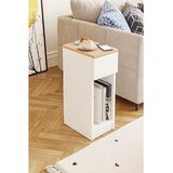 Hanah home pomoćni sto Truva, 33 cm, hrast Sonoma / beli Cene