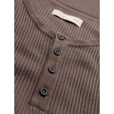 Ombre Men's knitted t-shirt with buttons at the neckline - ash | shoptok.hr