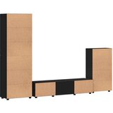  Set TV komoda s ladicama s policom Crna Konstruirano drvo | shoptok.hr