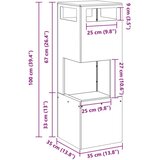 vidaXL Crna Pocinčani čelik 35 x 35 x 100 cm Izdržljivo | shoptok.hr