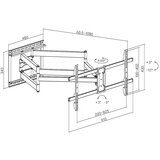 Xstand 43-90 all around Nosač za TV/FULL MOTION/nagib+3 do-12/rotac.60/VESA 800X400/60kg/6-10cm | ePonuda.com