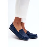 S. BARSKI Navy Blue Women's Suede Moccasins S.Barski LR755 | Shoptok.si