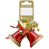  ukrasi za božićno drvce zvončić (crvene boje, plastika) | shoptok.hr