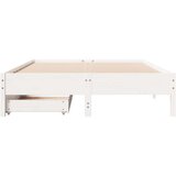 vidaXL Okvir kreveta bez madraca bijeli 135 x 190 cm masivna borovina | shoptok.hr