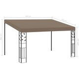  Zidna sjenica 4 x 3 x 2,5 m smeđe-siva | shoptok.hr