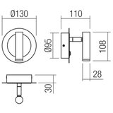  Redo 01-3089 - LED zidno spot svetlo CLOSER LED/6W/230V belo | Eponuda.com