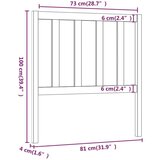  Posteljno vzglavje medeno rjavo 81x4x100 cm trdna borovina, (20648433) | Shoptok.si
