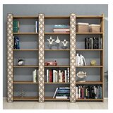 Hanah home polica za knjige city 3 walnut cream
