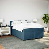  Krevet s oprugama i madracem tamnoplavi 140x190 cm baršunasti | shoptok.hr