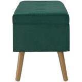  Klupa s pretincem za pohranu 80 cm zelena baršunasta | shoptok.hr