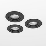 Eglo 902244 - komplet 3x led ugradnih stropnih reflektora barranco 1xGU10/4,5W/230V crne | Eponuda.com