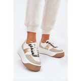 Boto Women's sneakers on a chunky platform animal print beige-gold Telanila | Shoptok.si