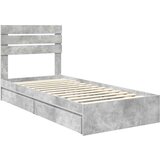  Okvir za krevet s ladicama Betonski sivi 90 x 190 cm | shoptok.hr