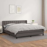  Krevet s oprugama i madracem sivi 160x200 cm od umjetne kože Cijene