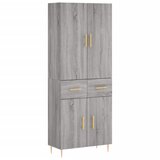 Maison Chic Visoka Komoda - Predalnik siva sonoma 69,5x34x180 cm inženirski les, (21720681) Cene