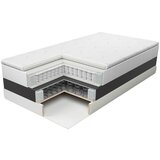 MID.YOU POSTELJA BOXSPRING 180 cm x 200 cm , les, kovina, tekstil rjava | Shoptok.si
