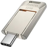 Oem Hoko, USB / USB-C ključ 32GB za hiter prenos 150MB / s z vrtljivim dizajnom, Srebrna, (5000213768) | Shoptok.si