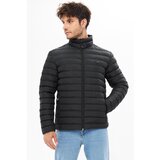 River Club Men's Black Waterproof Inflatable Gel Fiber Filled Coat