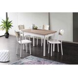 Hanah home Polo - 1302 OakWhite Extendable Dining Table VIZUELNO OŠTEĆENJE Cene