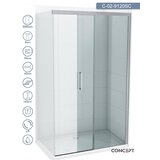 Copen Tuš paravan C-02-9120SC Alpha srebrni ram 120x200cm providno staklo | Eponuda.com