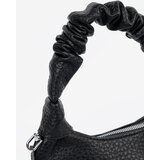 Shelvt Small black handbag with crinkle handle | Shoptok.si
