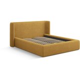 Windsor & Co Sofas Gorčično rumena oblazinjena zakonska postelja s prostorom za shranjevanje z letvenim dnom 140x200 cm Jason – | Shoptok.si