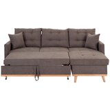 MID.YOU sedežna garnitura kring, siva, z ležiščem | Shoptok.si