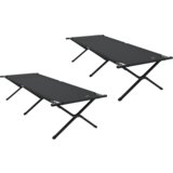 vidaXL Sklopiva Sjedala za Sunce 2 kom s Torbom Crna 600D Oxford Tkanina | shoptok.hr