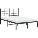 Metalni okvir za krevet s uzglavljem crni 120x190 cm | shoptok.hr