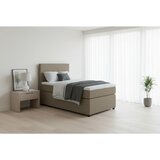 MID.YOU BOXSPRING POSTELJA 90 cm x 200 cm , tekstil, leseni material peščene barve Cene