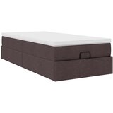 vidaXL Otomanski posteljni okvir z vzmetnico rjav 80x200 cm blago, (21610677) | Shoptok.si