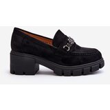 VINCEZA Black Loafers on Chunky Heel Eriella | shoptok.hr
