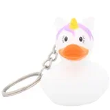 Privezak Patkica - White Unicorn - Rubber Duck