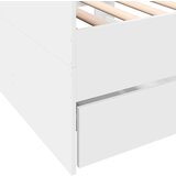 vidaXL Dnevna postelja s predali bela 100x200 cm inženirski les | Shoptok.si