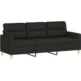  Trosjed s tabureom crni 180 cm od tkanine | shoptok.hr