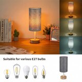  Brilagi - Stona lampa sa USB portom TABLON 1xE27/25W/230V hrast/bela/siva | Eponuda.com