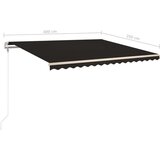  Automatska tenda sa senzorom za vjetar LED 400x350 cm antracit | shoptok.hr
