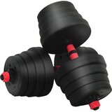  2-u-1 set bučica i olimpijske šipke 30 kg Crna i crvena | shoptok.hr