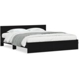  Postelja Črna Orehovina 180 x 200 cm Konstruiran les, (5000022806) | Shoptok.si