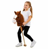 HOBBY Horse Stick Horse Head Galloping Neighing Sounds Brown 100 cm | Shoptok.si