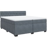 Maison Chic Box spring postelja - Vzmetna postelja z vzmetnico temno siva 200x200 cm žamet SL23296, (21891477) | Shoptok.si