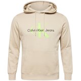 Calvin Klein Jeans Sweater majica 'Essentials' taupe siva / zelena / crna | shoptok.hr