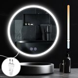 Nettlife Ogledalo z osvetlitvijo okroglo Stensko LED ogledalo IP44 okroglo 70cm s funkcijo osvetljenega ogledala na dotik z zatemnitvijo, (22149676) Cene