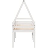  Visoki krevet s krovom bijeli 90 x 200 cm od masivne borovine | Eponuda.com