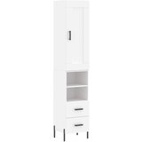 Maison Chic Visoka omara - Komoda - Predalnik bela 34,5x34x180 cm inženirski les, (21721709) Cene