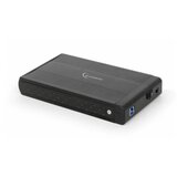 Gembird HDD External Enclosure, 3.5", SATAIII, USB3.0, Aluminium, Black | ePonuda.com