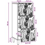  Ormar s ladicama Betonska siva 33 x 34,5 x 90 cm | shoptok.hr